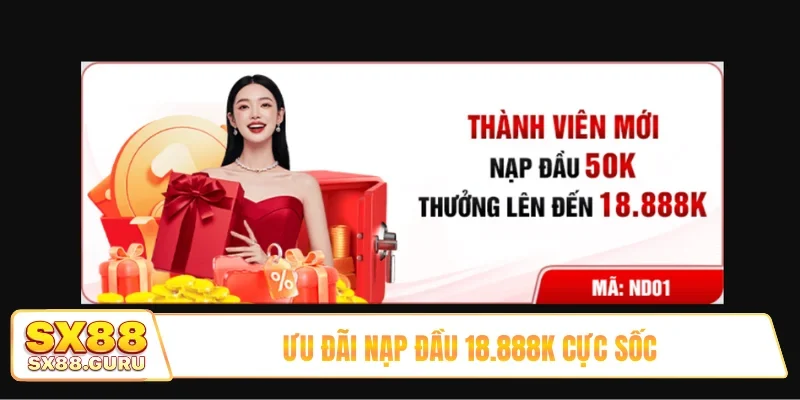 Ưu đãi nạp đầu 18.888k cực sốc